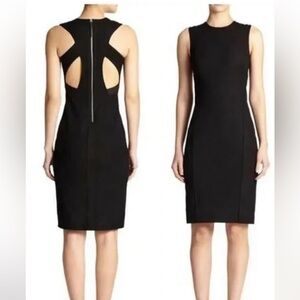 Helmut Lang Black Cutout Zip Back Dress Size 8